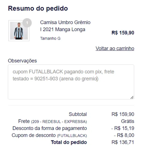 Imagem na descrição da promoção