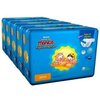 [Kangoolu]  Combo Fralda Huggies Turma da Mônica Tripla Proteção P, M, G, XG por R$ 135