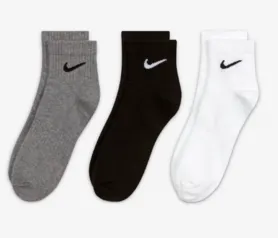 Meia Nike Everyday Lightweight (3 pares) Unissex