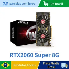 Placa gráfica RTX2060Super 8GB, GDDR6, 256Bit