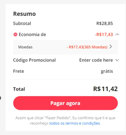 Imagem na descrição da promoção