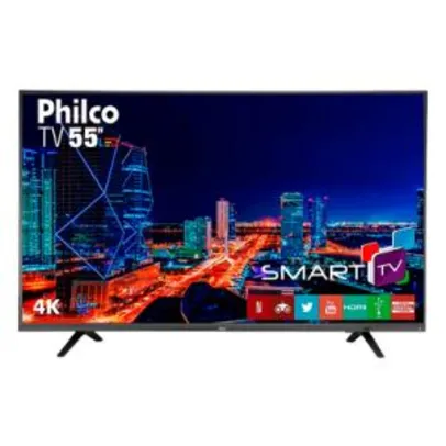 Smart TV Philco 55 Polegadas 4K Ultra HD PTV55U21DSWNT - R$2.175