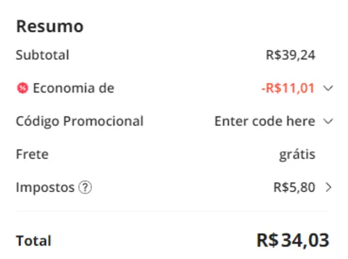 Imagem na descrição da promoção