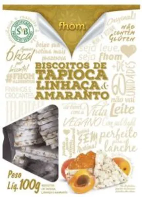 Biscoito de Tapioca Linhaça e Amaranto 100g | R$ 10