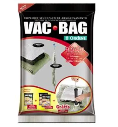Conjunto Vac Bag Com Bomba - Ordene | R$35
