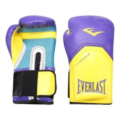 Luva Boxe/Muay Thai Everlast Pro Style Elite 14 Oz - Roxo e Amarelo R$104