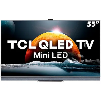 Smart TV QLED 55" 4K TCL Google TV 55C825 UHD, Dolby Vision, Soundbar ONKYO, Comando de voz à distân