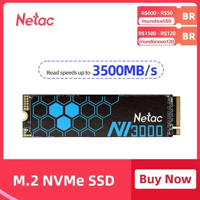 Netac SSD M2 NVME 2TB - Leitura 3500mb/s