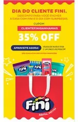 35% OFF em todo o site da Fini