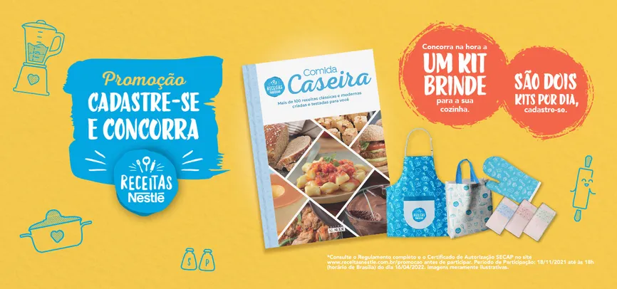 Cadastre-se e Concorra a um Kit Brinde para Sua Cozinha - Nestlé