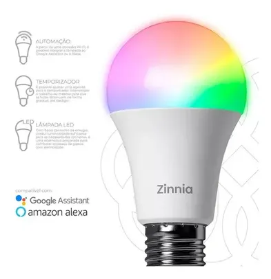 Lâmpada Smart Zinnia Crux Cr100 Wi-fi Rgb Google Alexa 110V/220V