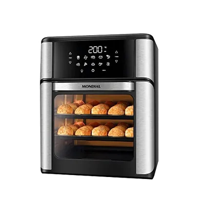 Fritadeira Air Fryer Forno Oven 12 Litros, Mondial, Preto/Inox, 2000W, 110V - AFON-12L-BI 