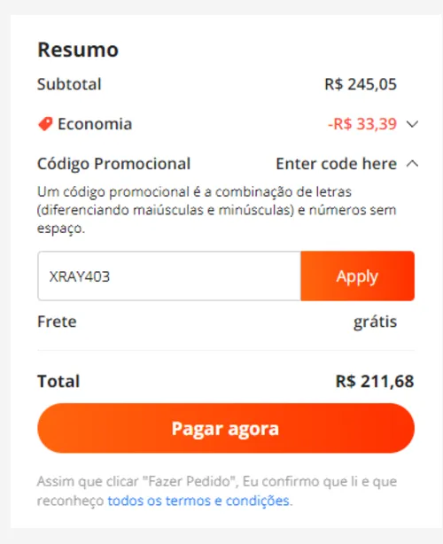 Imagem na descrição da promoção