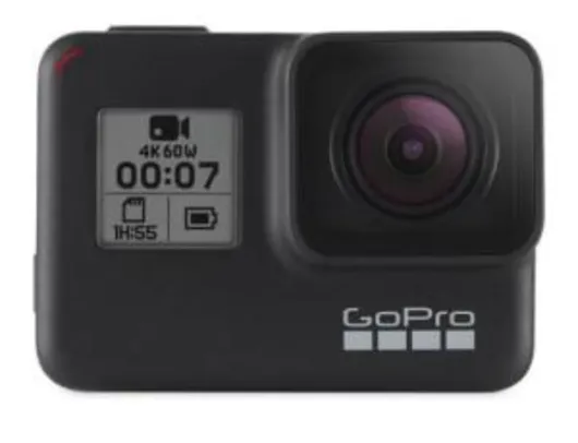 GoPro Hero 7 Black 12MP, À prova de Água, Wi-Fi ,Bluetooth, Gravação 4K - R$1650