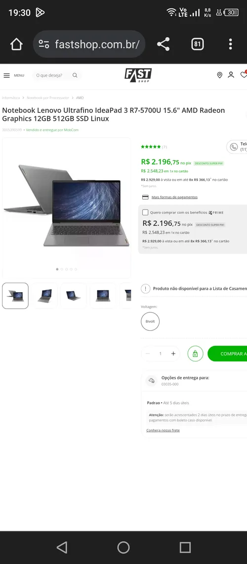 Imagem na descrição da promoção