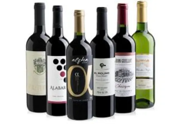 Kit de vinhos Evino (6 garrafas) - R$ 150