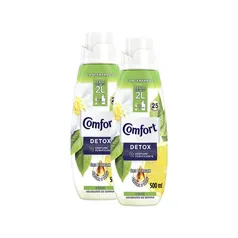 Kit 2 Amaciantes Comfort Concentrado Detox Intense 500ml