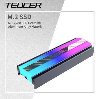 M.2 NVME Dissipador de calor SSD, Solid State Drive, 3Pin, ARGB, luzes coloridas, 2280, 5V