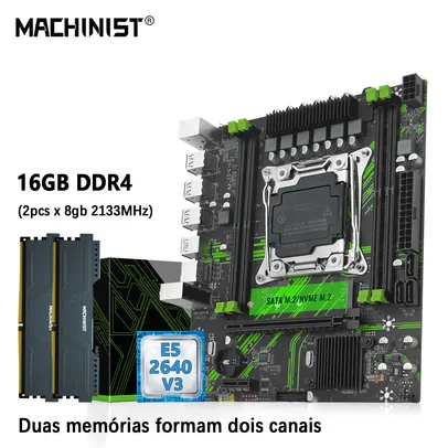 KIT Placa mãe X99 + Processador E5 2640 V3 + Memória 16GB (8GBx2) DE RAM 