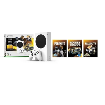 Console Xbox Series S 512GB Branco + Games Fortnite Rocket League Fall Guys