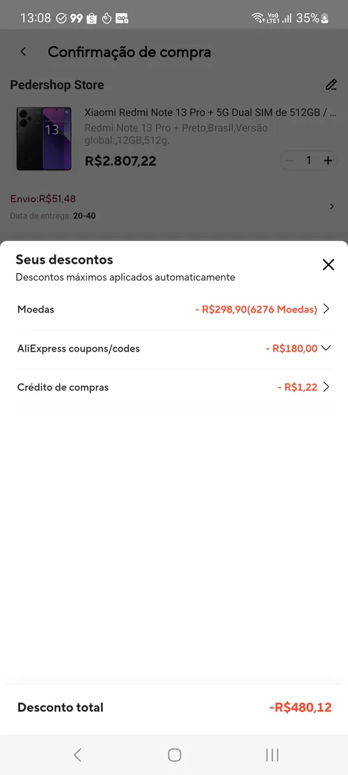 Imagem na descrição da promoção