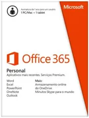 Microsoft Office 365 Personal - 1TB de Armazenamento Válidos por 1 Ano - R$ 90