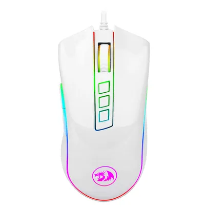 Mouse Gamer Redragon Cobra RGB, 7 Botões, 10000DPI, M711W, Lunar White