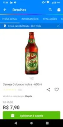 Cerveja Colorado Indica 600ml | R$ 8