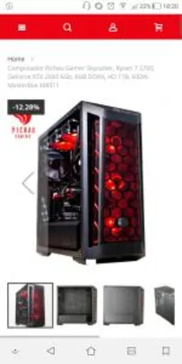 Pc gamer Ryzen 7 2700, RTX 2060 6GB - R$3.800