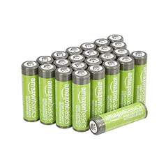 Amazon Basics 24 pilhas AA de alta capacidade 2.400 mAh recarregáveis, pré-carregadas, podem ser recarregadas mais de 100 vezes