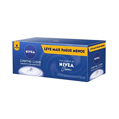 [Prime/ Rec/ + por - R$12] NIVEA Sabonete Barra Creme Care Promo 6 un. 90g