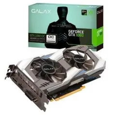 Placa de Vídeo VGA Galax NVIDIA GeForce GTX 1060 OC, 6GB, GDDR5X, 192 bits, PCI-E 3.0