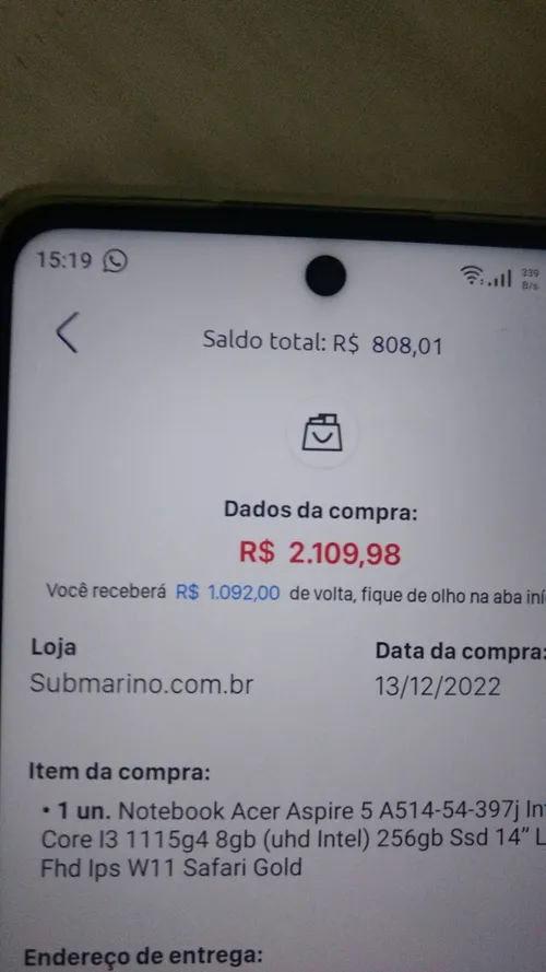 Imagem na descrição da promoção