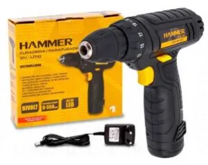 Furadeira Parafusadeira 12v Lítio C/kit Bivolt Pli-10 Hammer - R$ 141,00