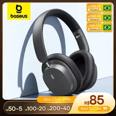 Baseus Bowie D05 - Fone De Ouvido Sem Fio Bluetooth 5.3, Estéreo, HIFI, 40mm, Dobrável, Batéria 70H
