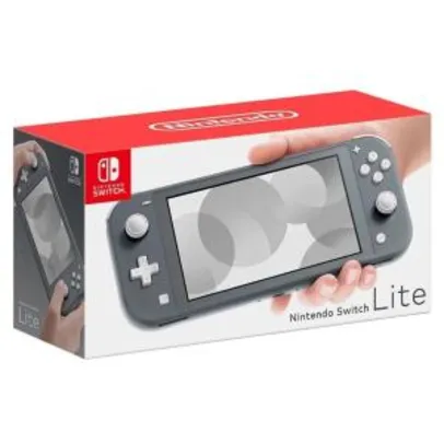 [ APP + AME R$1.580 ] Console Nintendo Switch Lite Cinza | R$ 1.755