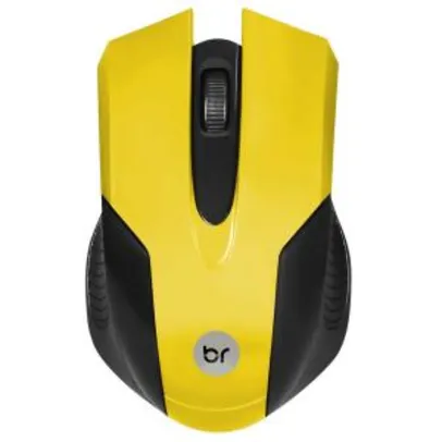 Mouse Canadá Bright USB Preto/Amarelo | R$18