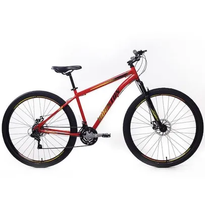 Bicicleta Aro 29 Houston Montrey Plus 21 Marchas, Câmbio Shimano e Freio a Disco- Vermelha