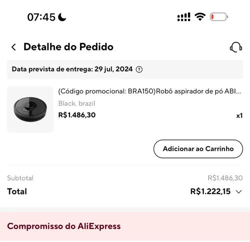 Imagem na descrição da promoção