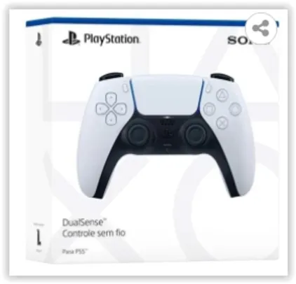 Controle sem fio DualSense Sony - PS5 | R$ 357
