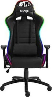 Cadeira Gamer Coral Snake Gaming Reclinável RGB - LED Preto com LED - R$1354