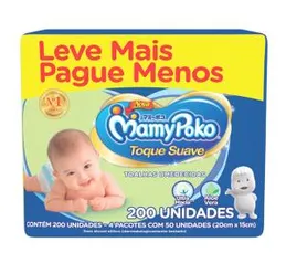 [PRIME] Toalhas Umedecidas MamyPoko Toque Suave, 200 unidades R$22