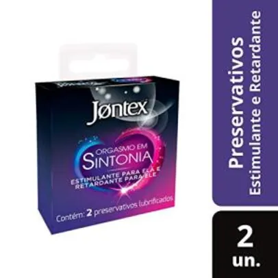 Preservativo Jontex Orgasmo em Sintonia, Jontex, Pacote de 2 por R$ 6