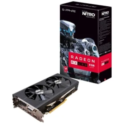 Placa de Vídeo Sapphire AMD Radeon RX 480 NITRO+ 8GB - R$ 1.217,13