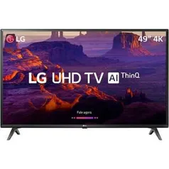 (Cartão Americanas) Smart TV LED 49" LG 49UK6310 Ultra HD 4k com Conversor Digital 3 HDMI 2 USB Wi-Fi Webos 4.0 Dts Virtual X 60Hz - Preta