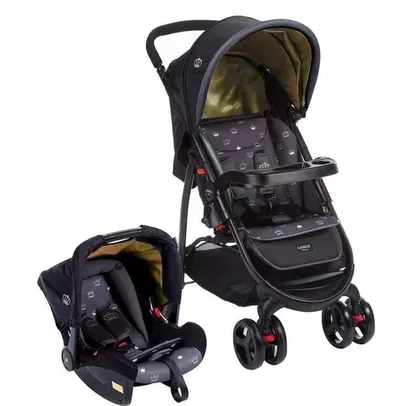 Carrinho de Bebê Travel System Nexus Preto com Bebê Conforto - Cosco