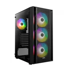 Gabinete Gamer Gamdias AURA GC2, Mid Tower, Vidro Temperado, ATX, Black, Sem Fonte, Sem Fan 