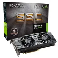 Placa de Vídeo VGA NVIDIA EVGA GEFORCE GTX 1060 6GB- R$ 1.469,90