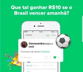 Ganhe R$10 no Picpay se o Brasil vencer !