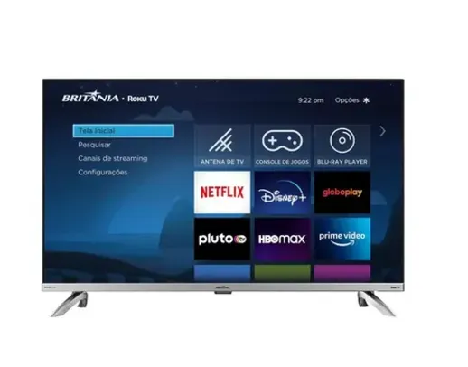 Fast Smart TV Britânia 32'' BTV32G7PR2CSBLH Led Dolby Áudio